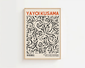 Yayoi Kusama - Organic Ink Swirl Pattern Plakat - 21 x 29.7 cm (A4) - Nellastore