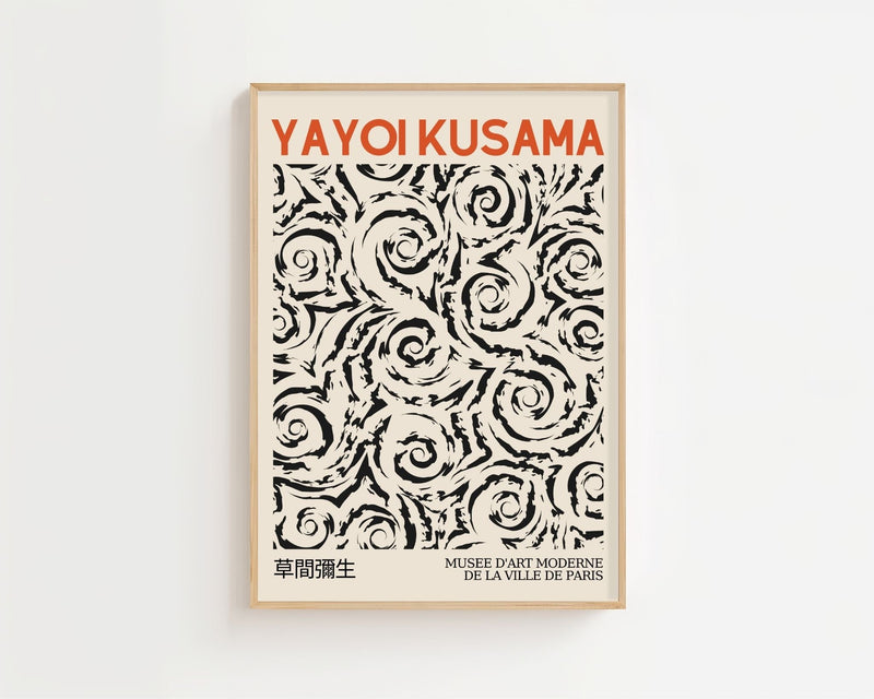 Yayoi Kusama - Organic Ink Swirl Pattern Plakat - 21 x 29.7 cm (A4) - Nellastore