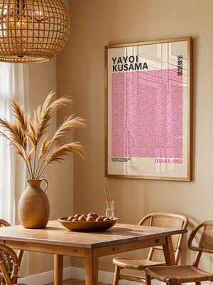 Yayoi Kusama - Pink Infinity Circles Plakat - 21 x 29.7 cm - Nellastore