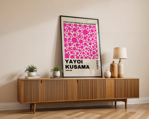 Yayoi Kusama - Pink Infinity Pattern Plakat - 21 x 29.7 cm (A4) - Nellastore