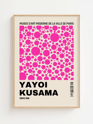 Yayoi Kusama - Pink Infinity Pattern Plakat - 21 x 29.7 cm (A4) - Nellastore