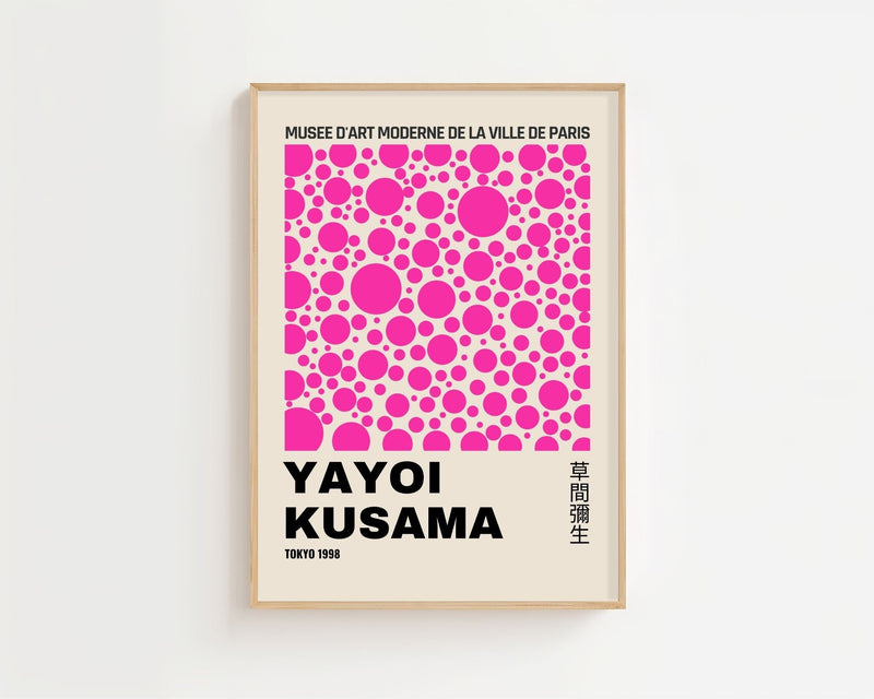 Yayoi Kusama - Pink Infinity Pattern Plakat - 21 x 29.7 cm (A4) - Nellastore