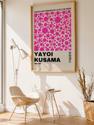 Yayoi Kusama - Pink Infinity Pattern Plakat - 21 x 29.7 cm (A4) - Nellastore