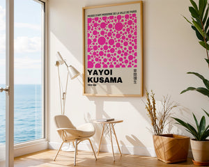 Yayoi Kusama - Pink Infinity Pattern Plakat - 21 x 29.7 cm (A4) - Nellastore