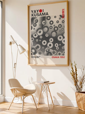 Yayoi Kusama - Pixelated Infinity Circles Plakat - 21 x 29.7 cm - Nellastore