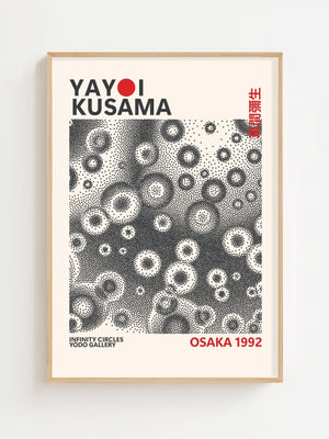 Yayoi Kusama - Pixelated Infinity Circles Plakat - 21 x 29.7 cm - Nellastore