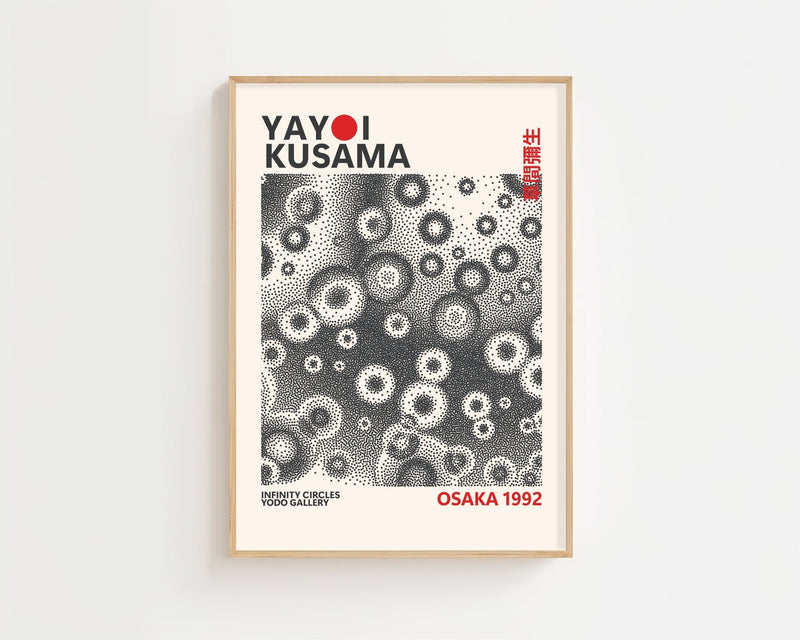 Yayoi Kusama - Pixelated Infinity Circles Plakat - 21 x 29.7 cm - Nellastore