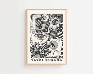 Yayoi Kusama - Psychedelic Creatures Plakat - 21 x 29.7 cm - Nellastore