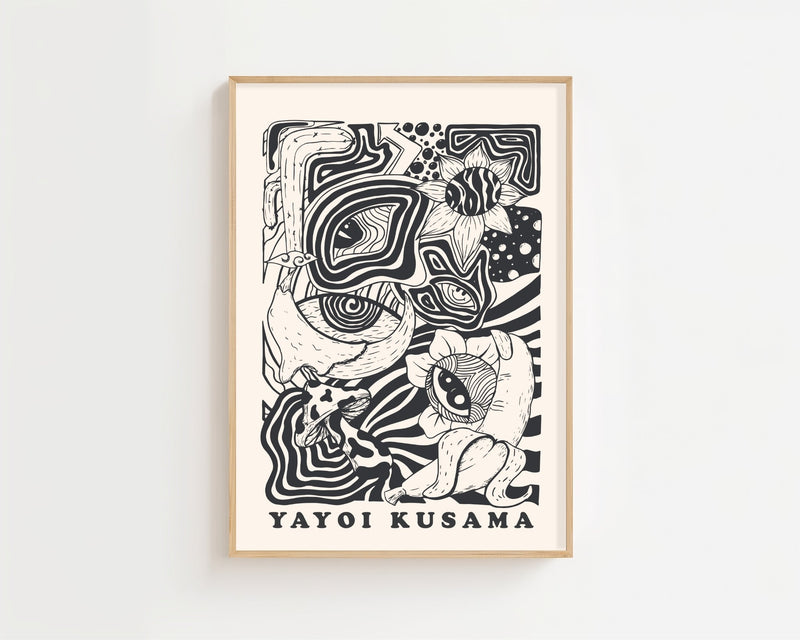 Yayoi Kusama - Psychedelic Creatures Plakat - 21 x 29.7 cm - Nellastore