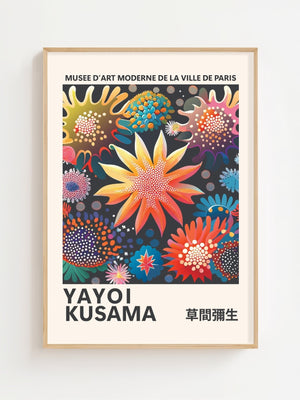 Yayoi Kusama - Psychedelic Flowers Plakat - 21 x 29.7 cm - Nellastore