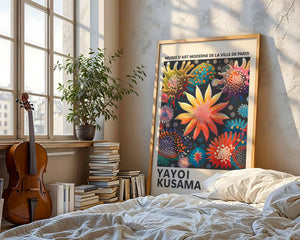 Yayoi Kusama - Psychedelic Flowers Plakat - 21 x 29.7 cm - Nellastore