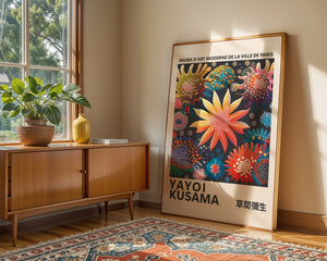 Yayoi Kusama - Psychedelic Flowers Plakat - 21 x 29.7 cm - Nellastore