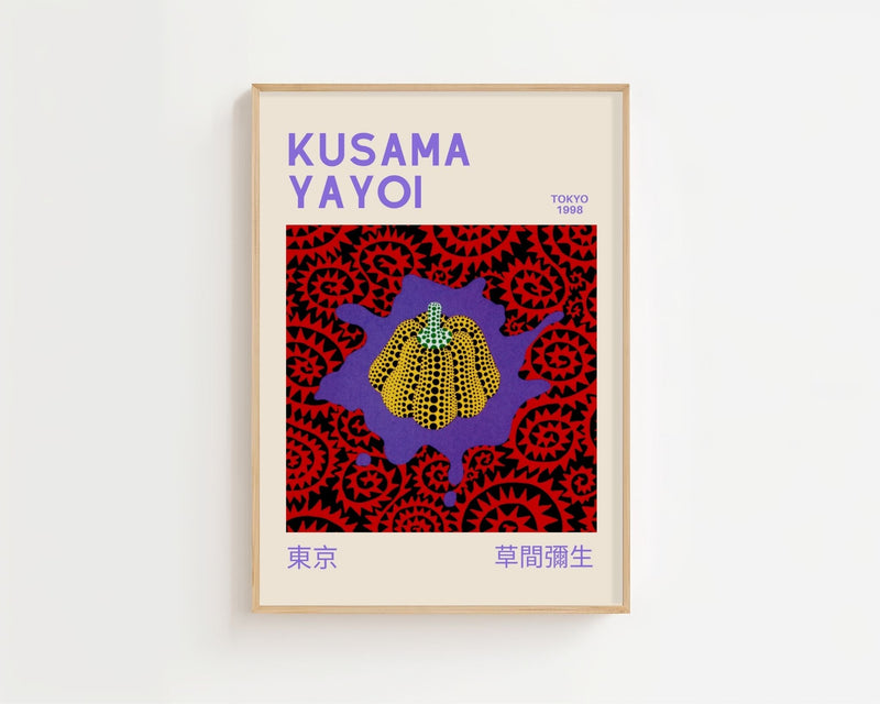 Yayoi Kusama - Pumpkin Infinity Pattern Plakat - 21 x 29.7 cm (A4) - Nellastore
