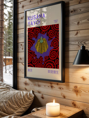 Yayoi Kusama - Pumpkin Infinity Pattern Plakat - 21 x 29.7 cm (A4) - Nellastore