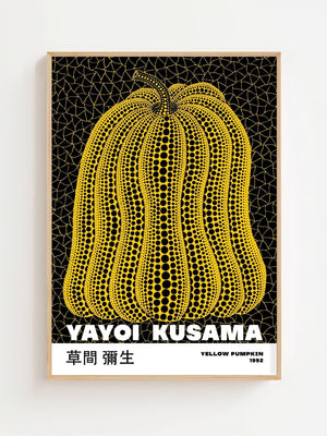 Yayoi Kusama - Radiant Yellow Pumpkin Form Plakat - 21 x 29.7 cm (A4) - Nellastore