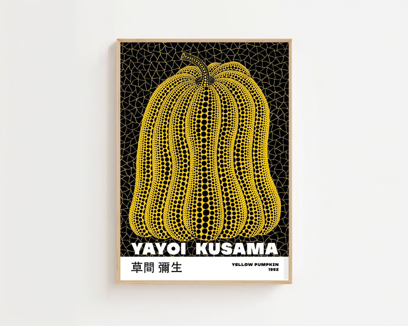 Yayoi Kusama - Radiant Yellow Pumpkin Form Plakat - 21 x 29.7 cm (A4) - Nellastore