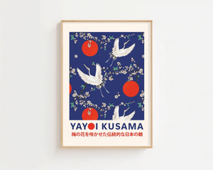 Yayoi Kusama - Traditionel Japanese Crane Plakat - 21 x 29.7 cm - Nellastore