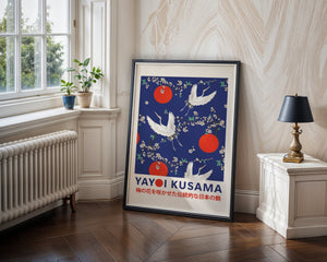 Yayoi Kusama - Traditionel Japanese Crane Plakat - 21 x 29.7 cm - Nellastore