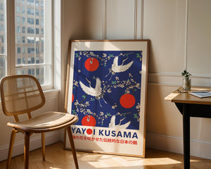 Yayoi Kusama - Traditionel Japanese Crane Plakat - 21 x 29.7 cm - Nellastore