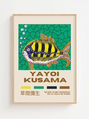 Yayoi Kusama - Tropical Reef Fish Plakat - 21 x 29.7 cm (A4) - Nellastore