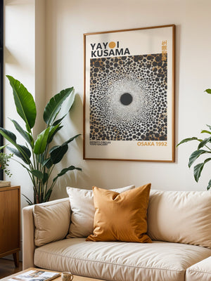 Yayoi Kusama - Vintage Infinity Circles Plakat - 21 x 29.7 cm - Nellastore