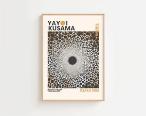 Yayoi Kusama - Vintage Infinity Circles Plakat - 21 x 29.7 cm - Nellastore