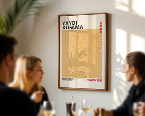 Yayoi Kusama - Yellow Infinity Lines Plakat - 21 x 29.7 cm - Nellastore