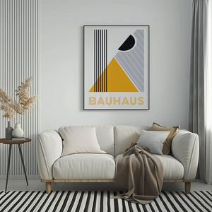 Yellow Triangle Stripe Plakat - 21 x 29.7 cm - Nellastore
