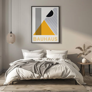 Yellow Triangle Stripe Plakat - 21 x 29.7 cm - Nellastore