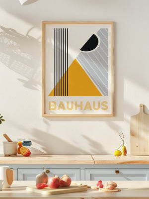 Yellow Triangle Stripe Plakat - 21 x 29.7 cm - Nellastore
