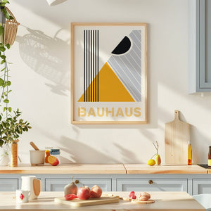 Yellow Triangle Stripe Plakat - 21 x 29.7 cm - Nellastore