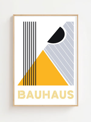 Yellow Triangle Stripe Plakat - 21 x 29.7 cm - Nellastore