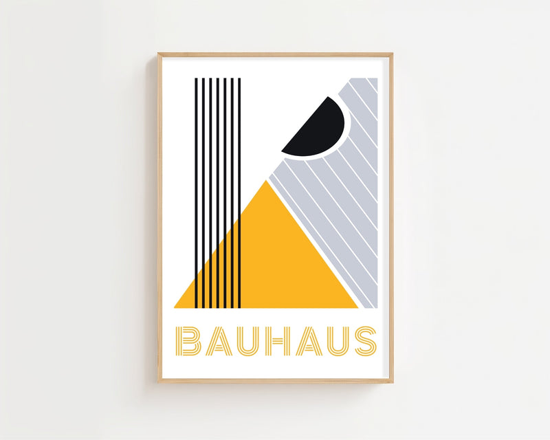 Yellow Triangle Stripe Plakat - 21 x 29.7 cm - Nellastore