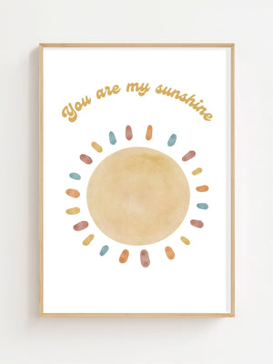 You Are My Sunshine Plakat - 21 x 29.7 cm (A4) - Nellastore