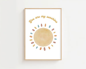 You Are My Sunshine Plakat - 21 x 29.7 cm (A4) - Nellastore