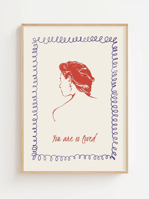 You Are So Loved Plakat - 21 x 29.7 cm - Nellastore